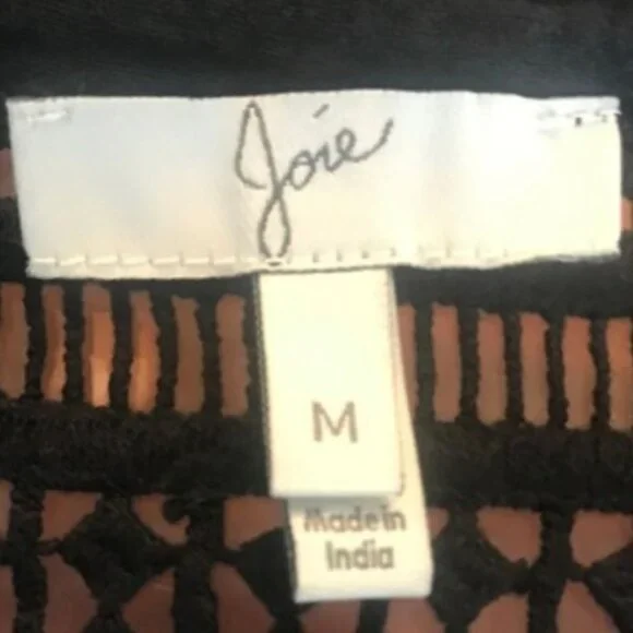 JOIE 100% Cotton Tassle Tie Peasant Blouse M - Picture 6 of 8